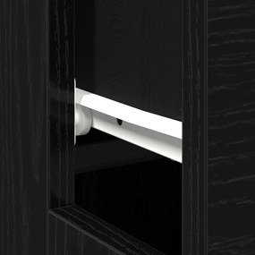 vidaXL Fekete Tölgy Íróasztal - 100x50x75 cm - Mérnöki Fából Készült