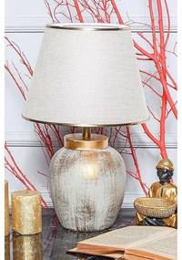 Krémszínű-aranyszínű asztali lámpa (magasság 47 cm) – Opviq lights