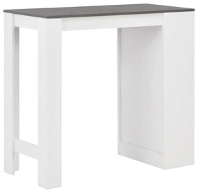Fehér bárasztal polccal 110 x 50 x 103 cm