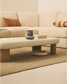 Bézs zsenília sarokkanapé (variálható sarok-L alakú) Alea – Kave Home