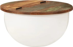 vidaXL fehér újrahasznosított fa dohányzóasztal 50x27 cm