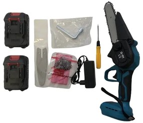 Akkus elektromos kézifűrész D01 + 2 x 21 V akkumulátor + tartalék lista + tartalék lánc + tok