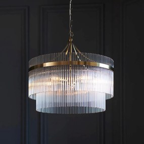 Endon glamour modern függeszték marietta antik sárgaréz átlátszó end99166