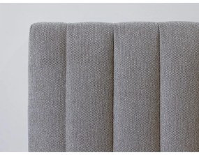 Világosszürke-natúr színű franciaágy ágyráccsal 160x200 cm Oceane – Bobochic Paris