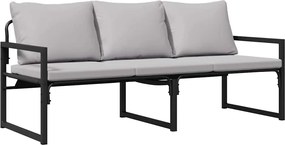 vidaXL Kerti bútor Világosszürke 180 x 72,5 x 71 cm Poliészter