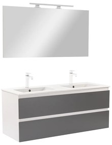 Vario Forte 120 komplett fürdőszoba bútor fehér-antracit