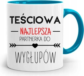 Kék Bögre Anyósnak Hülyéskedéshez, fényképes nyomattal