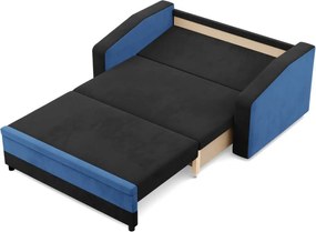 Hewlet kanapé, szövet anyag, fekete - kék