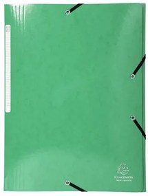 Gumis, mappa, karton, A4, EXACOMPTA Iderama, sötét zöld (EX55830E)