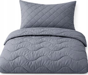 Egész éves meleg paplan szett szürke 220x200 párna 70x80 Lengyel Minőség