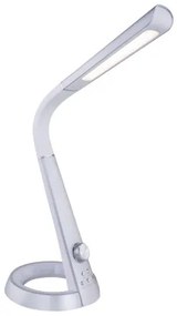 Globo 58376S Asztali lámpa fehér flexibilis szárral. USB csatlakozás, RGB színváltó funkció. Színhőmérséklet váltás 4000/6500/3000K, MxSzxH:343x183x640, tartozék: 1xLED 8W 230V, 45-460lm