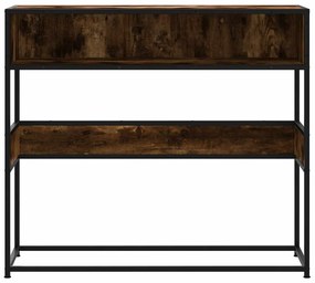 füstös tölgy színű szerelt fa tálalóasztal 90x35x80 cm