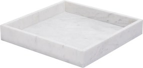 MARBLE márvány tálca, fehér 30 x 30cm