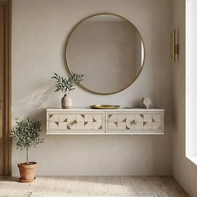 Moka 120 - White, Travertine, Gold
