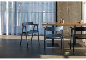 Kék tölgyfa karfás étkezőszék Flip – Gazzda