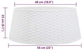 fehér műanyag karácsonyfatalp-takaró Ø56x23 cm