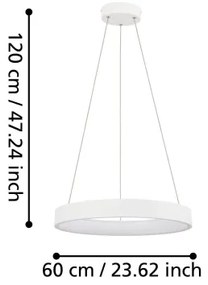 Eglo 39688 - LED Dimmelhető csillár zsinóron CAMPO ROSSO LED/34W/230V