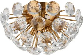 Globo 16047D Mennyezeti lámpa, fém arany színű, K9 átlátszó kristályok, ø: 390mm, M: 220mm, 10x G9 7W 230V izzók nélkül