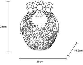 Globo 36331 - LED Napelemes dekoráció LED/0,06W/3V IP44 sünidisznó