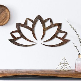 Fém fali dekoráció, Rusty Lotus