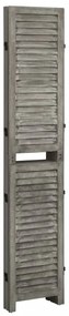 szürke 4 paneles tömör faparaván 143 x 166 cm