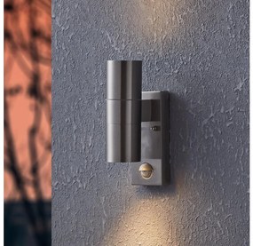 Eglo 32898 - LED érzékelős kültéri fali lámpa RIGA 5 2xGU10/3W/230V