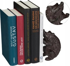 Állatos könyvtámasz, sündisznó, könyvekhez, CD-khez, DVD-khez, öntöttvasból