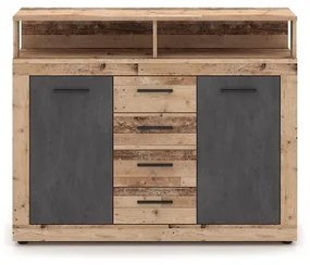 RUNA komód világosbarna/antracit