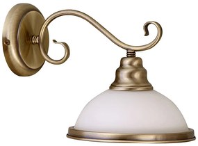 RABALUX-2751 Elisett bronz színű fali lámpa fehér üveg búrával 1XE27 60W