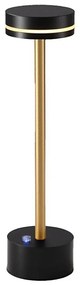 Dimmelhető újratölthető LED asztali lámpa SAM LED/5W/5V 3600 mAh fekete/arany