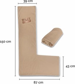 Színes EMI párnahuzat Snug L kismama párnára, capuccino