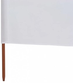 3 paneles homokfehér szövet szélfogó 400 x 80 cm