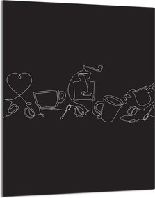 Üveg Vágódeszka 40x52 Fekete Konyhai