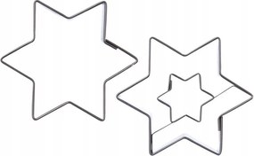 Keksz Lyukasztó Acél Csillag Sütőforma Kivágó 6,3 CM 2DB