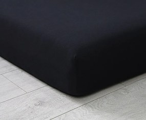 Jersey gumis lepedő exkluzív vastag Fekete 180x200 Lengyel