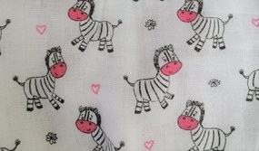 Hagyományos Tetra pelenka, mintás - PINK ZEBRA