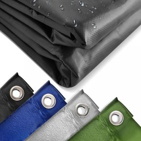 JAGO Takaróponyva 650 g/m² aluminium szemek 4 x 6 m fekete