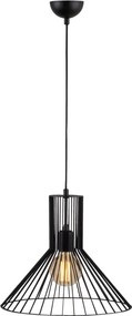 Fellini MR-757 fekete fém függőlámpa, Ø38 cm