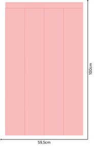 PIPPER. Textil öntapadó tapéta - Egy téglalap - Rózsaszín színű Méret: 100cm, Szín: Sötét