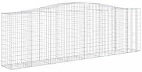 vidaXL 5 db íves horganyzott vas gabion kosár 400x50x120/140 cm