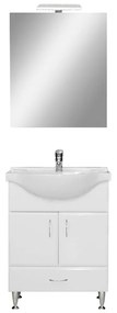 VERTEX Bianca Prime 65 komplett fürdőszobabútor, magasfényű fehér színben (Komplett fürdőszoba bútor)