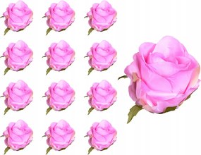 Rózsa mintás lila művirág fej nádcsokor készítéséhez 12 db-os