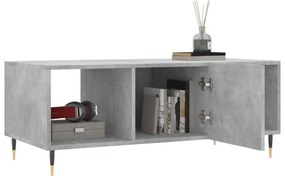 Betonszürke szerelt fa dohányzóasztal 102 x 50 x 40 cm