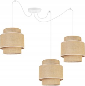 Mennyezeti Lámpa Lógó Csillár Hármas Pók Loft Lámpabúra Boho Juta