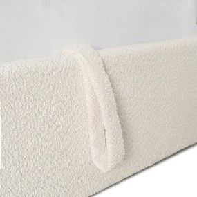 Krém Bouclé Franciaágy Ágyneműtartóval. 160x200 MARSYLIA