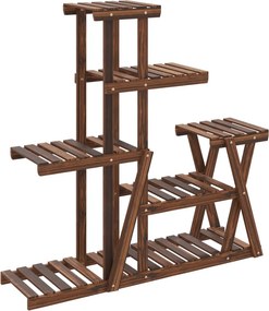 vidaXL tömör fenyőfa virágtartó állvány 95 x 25 x 96 cm