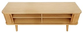 Natúr színű TV-állvány tölgyfa dekorral 138x50 cm Rove – Woodman