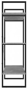 betonszürke forgácslap könyvszekrény 100 x 30 x 105 cm