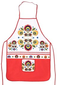 B-1 FOLK RED edényfogó készlet köténnyel