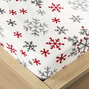 4Home Snowflakes mikroflanel lepedő, 90 x 200 cm